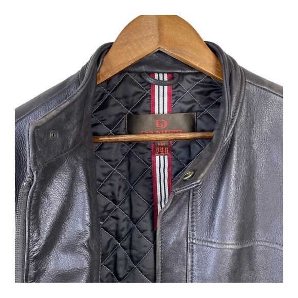 DANIER Dark Brown Quilted Leather Vest size Medium - Picture 4 of 8